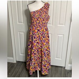 Floral One-Shoulder Dress